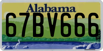 AL license plate 67BV666