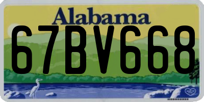 AL license plate 67BV668
