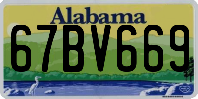 AL license plate 67BV669