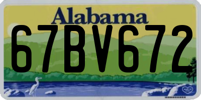 AL license plate 67BV672