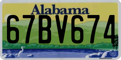 AL license plate 67BV674