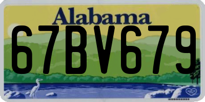 AL license plate 67BV679