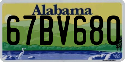 AL license plate 67BV680