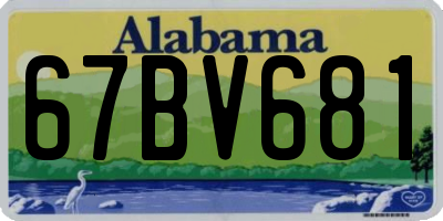 AL license plate 67BV681