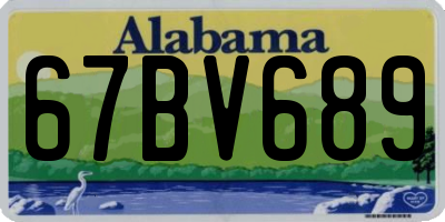 AL license plate 67BV689