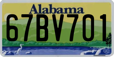 AL license plate 67BV701