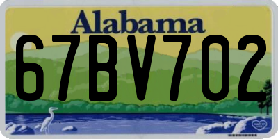 AL license plate 67BV702