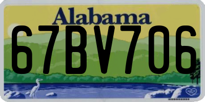 AL license plate 67BV706