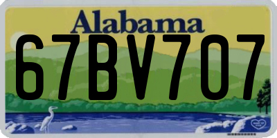 AL license plate 67BV707