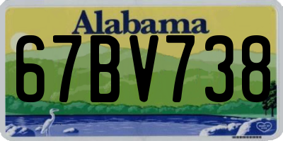 AL license plate 67BV738