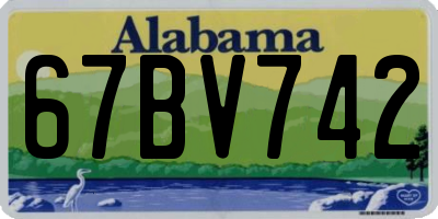 AL license plate 67BV742