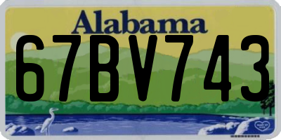 AL license plate 67BV743