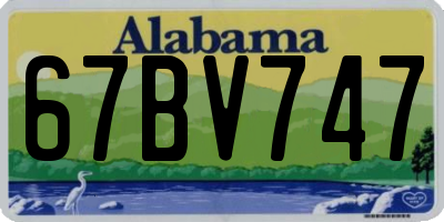 AL license plate 67BV747