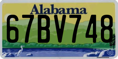 AL license plate 67BV748