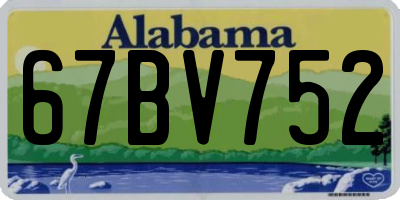 AL license plate 67BV752