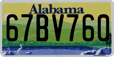 AL license plate 67BV760