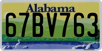 AL license plate 67BV763