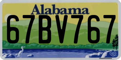 AL license plate 67BV767