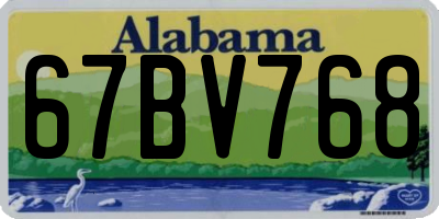 AL license plate 67BV768