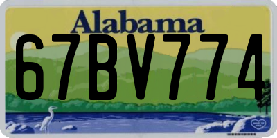 AL license plate 67BV774