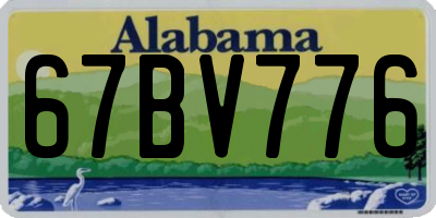 AL license plate 67BV776