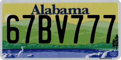 AL license plate 67BV777