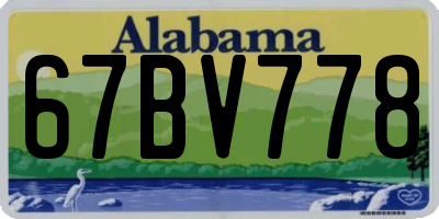 AL license plate 67BV778