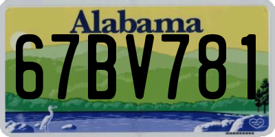 AL license plate 67BV781