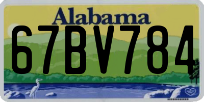 AL license plate 67BV784