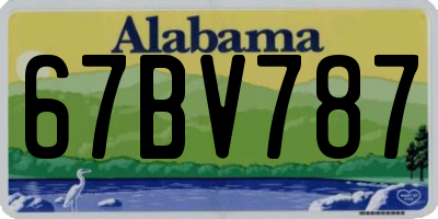 AL license plate 67BV787