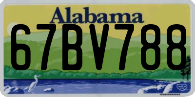 AL license plate 67BV788