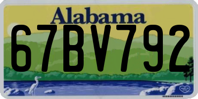 AL license plate 67BV792