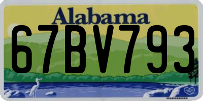 AL license plate 67BV793