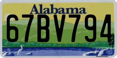 AL license plate 67BV794