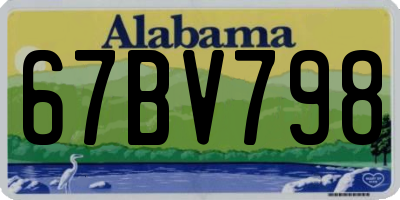 AL license plate 67BV798