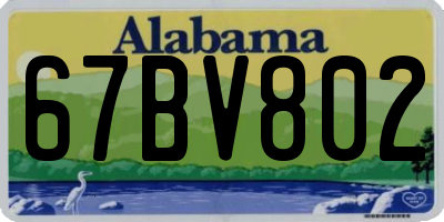 AL license plate 67BV802