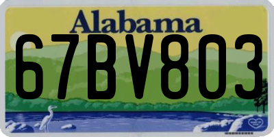AL license plate 67BV803