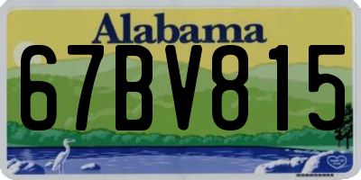AL license plate 67BV815