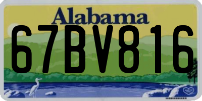 AL license plate 67BV816
