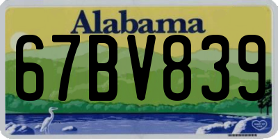 AL license plate 67BV839