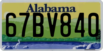 AL license plate 67BV840