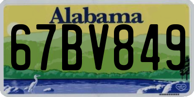 AL license plate 67BV849