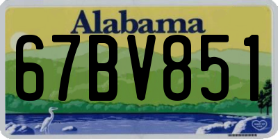 AL license plate 67BV851