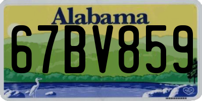 AL license plate 67BV859
