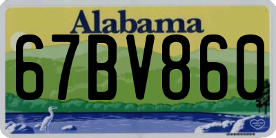 AL license plate 67BV860