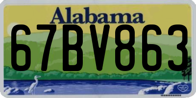 AL license plate 67BV863