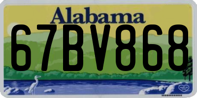 AL license plate 67BV868