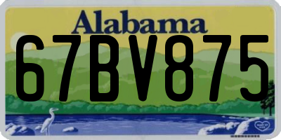 AL license plate 67BV875
