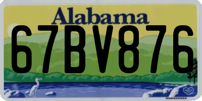 AL license plate 67BV876
