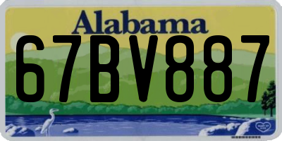 AL license plate 67BV887